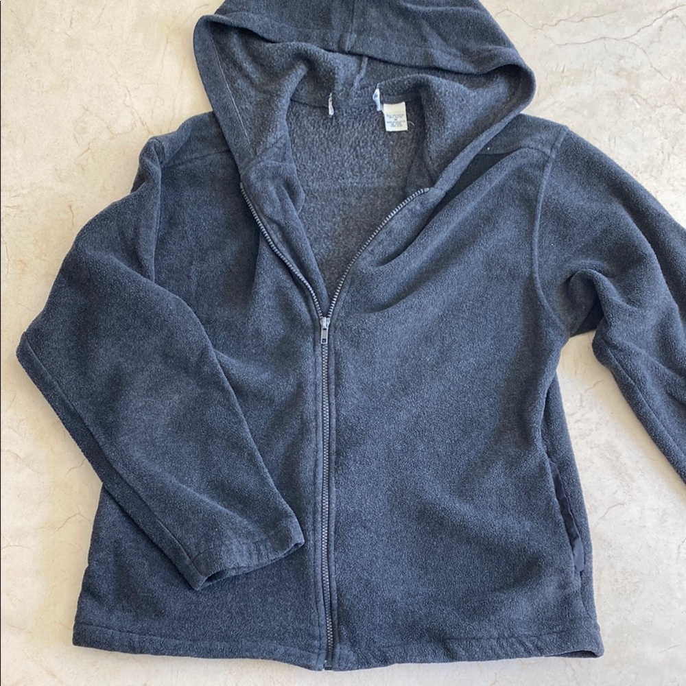 Charcoal Grey Fleece Full-Zip Hoodie
